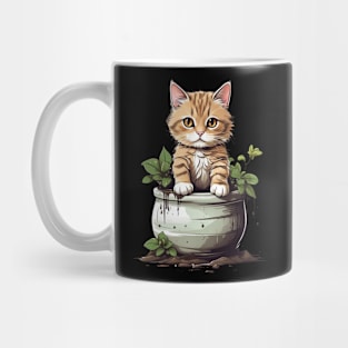 Cat In Planter Mug